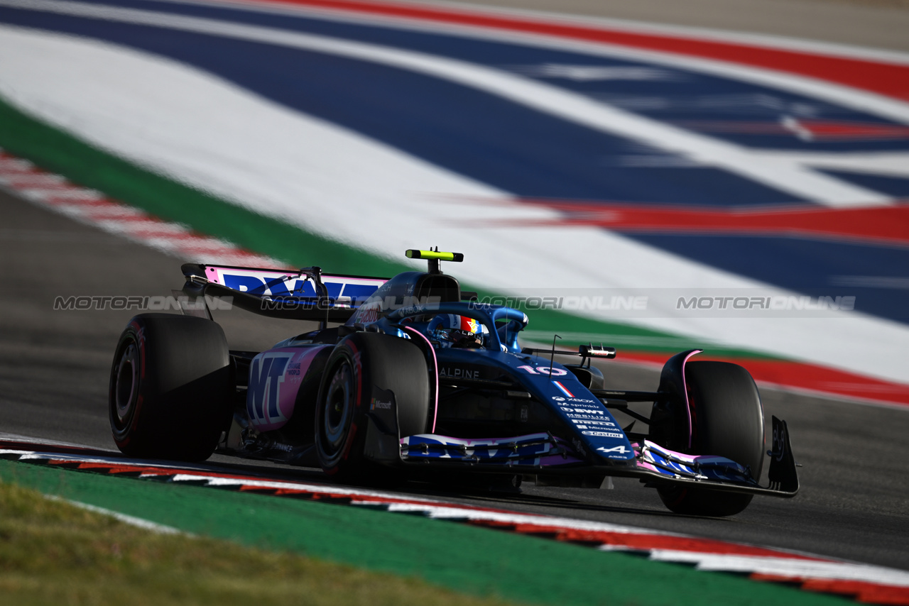 GP STATI UNITI, Pierre Gasly (FRA) Alpine F1 Team A523.

20.10.2023. Formula 1 World Championship, Rd 19, United States Grand Prix, Austin, Texas, USA, Qualifiche Day

- www.xpbimages.com, EMail: requests@xpbimages.com © Copyright: Price / XPB Images