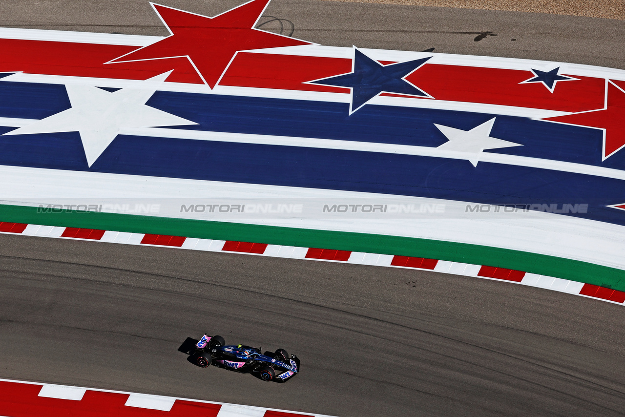 GP STATI UNITI, Pierre Gasly (FRA) Alpine F1 Team A523.

20.10.2023. Formula 1 World Championship, Rd 19, United States Grand Prix, Austin, Texas, USA, Qualifiche Day

- www.xpbimages.com, EMail: requests@xpbimages.com © Copyright: Moy / XPB Images