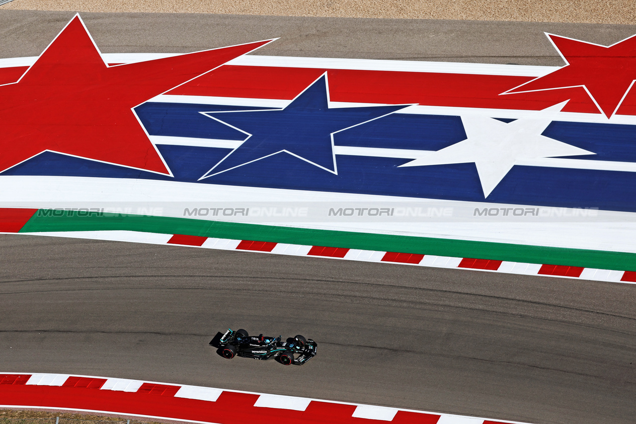 GP STATI UNITI, George Russell (GBR) Mercedes AMG F1 W14.

20.10.2023. Formula 1 World Championship, Rd 19, United States Grand Prix, Austin, Texas, USA, Qualifiche Day

- www.xpbimages.com, EMail: requests@xpbimages.com © Copyright: Moy / XPB Images