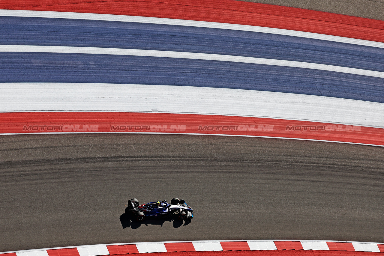 GP STATI UNITI, Logan Sargeant (USA) Williams Racing FW45.

20.10.2023. Formula 1 World Championship, Rd 19, United States Grand Prix, Austin, Texas, USA, Qualifiche Day

- www.xpbimages.com, EMail: requests@xpbimages.com © Copyright: Moy / XPB Images