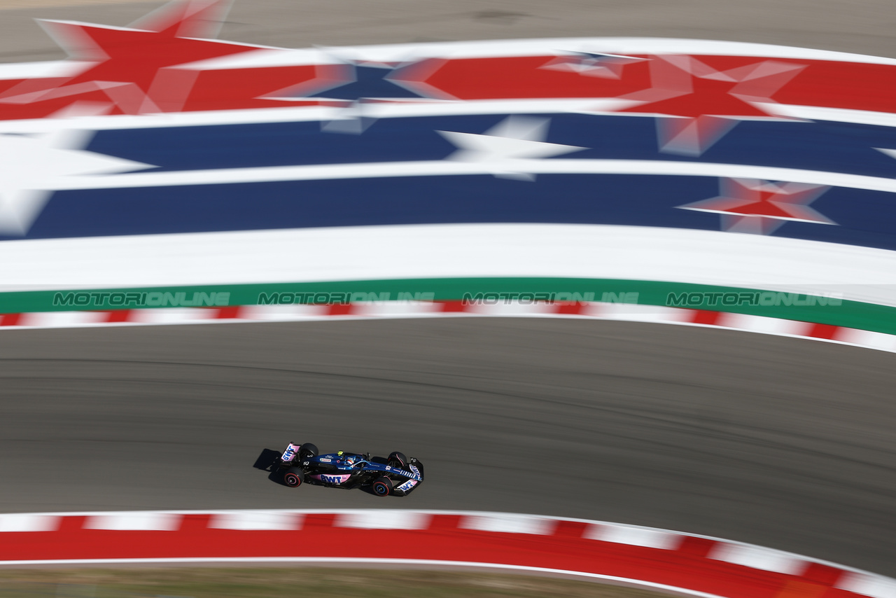 GP STATI UNITI, Pierre Gasly (FRA) Alpine F1 Team A523.

20.10.2023. Formula 1 World Championship, Rd 19, United States Grand Prix, Austin, Texas, USA, Qualifiche Day

- www.xpbimages.com, EMail: requests@xpbimages.com © Copyright: Moy / XPB Images