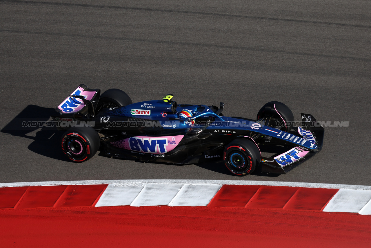 GP STATI UNITI, Pierre Gasly (FRA) Alpine F1 Team A523.

20.10.2023. Formula 1 World Championship, Rd 19, United States Grand Prix, Austin, Texas, USA, Qualifiche Day

- www.xpbimages.com, EMail: requests@xpbimages.com © Copyright: Moy / XPB Images