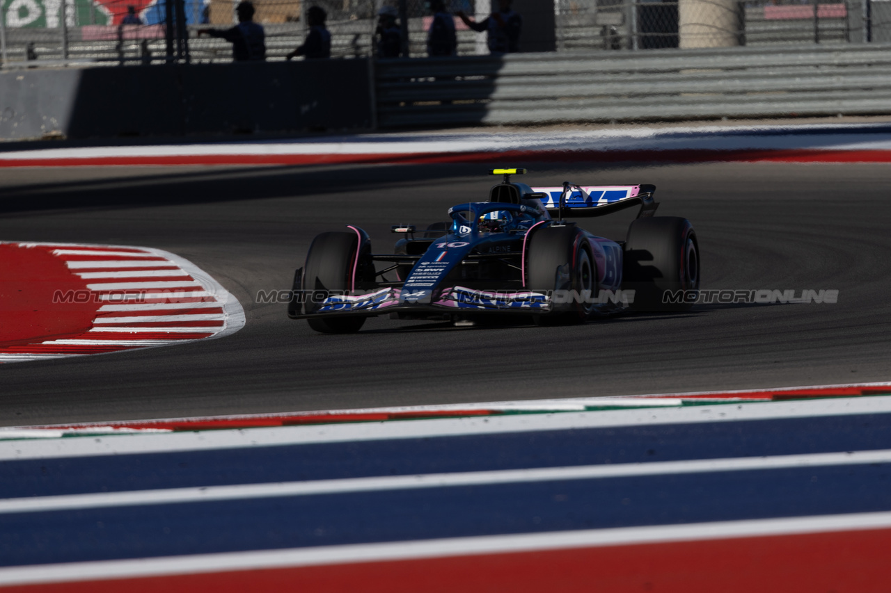 GP STATI UNITI, Pierre Gasly (FRA) Alpine F1 Team A523.

20.10.2023. Formula 1 World Championship, Rd 19, United States Grand Prix, Austin, Texas, USA, Qualifiche Day

 - www.xpbimages.com, EMail: requests@xpbimages.com © Copyright: Rew / XPB Images