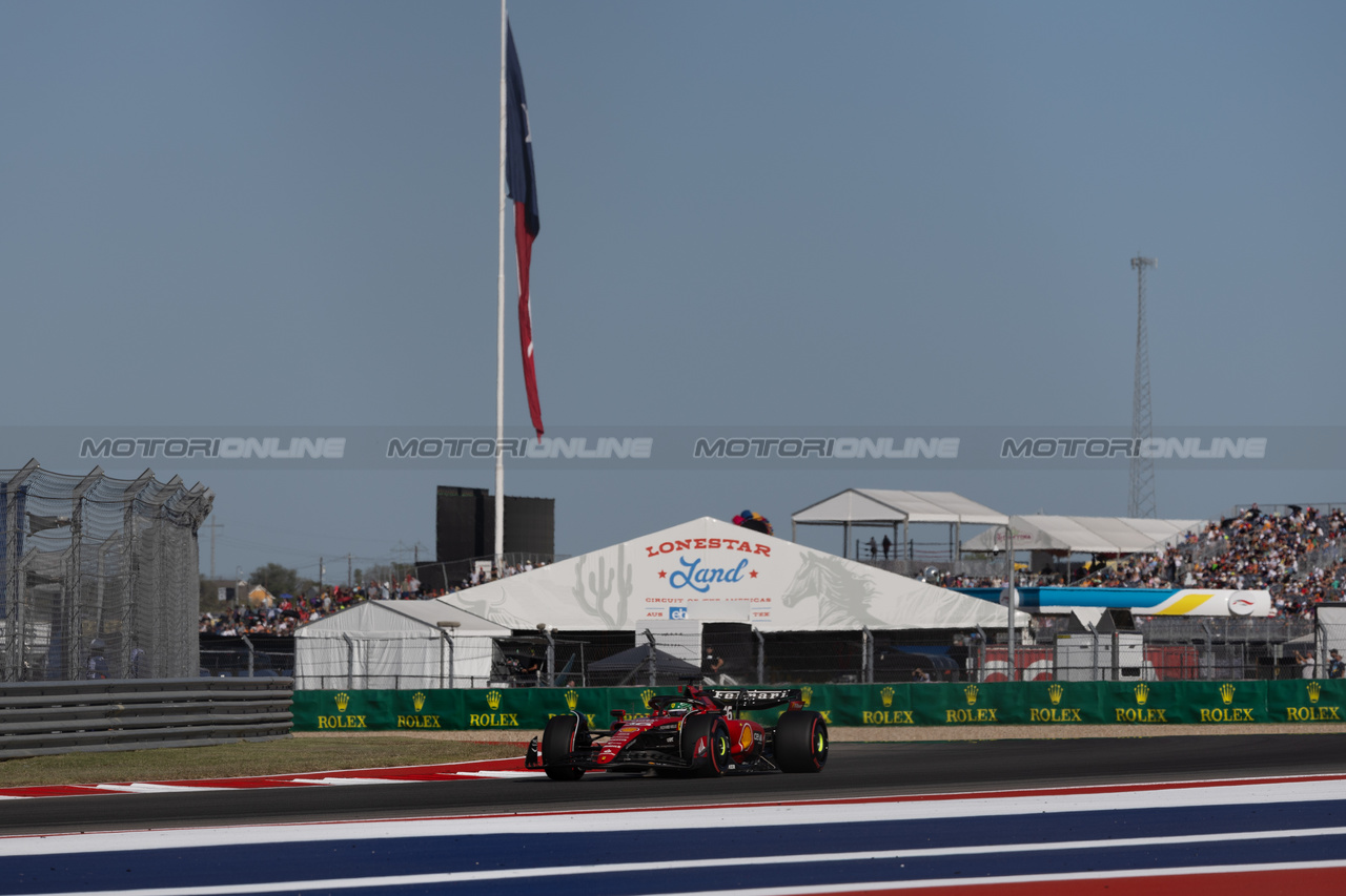 GP STATI UNITI, Charles Leclerc (MON) Ferrari SF-23.

20.10.2023. Formula 1 World Championship, Rd 19, United States Grand Prix, Austin, Texas, USA, Qualifiche Day

 - www.xpbimages.com, EMail: requests@xpbimages.com © Copyright: Rew / XPB Images