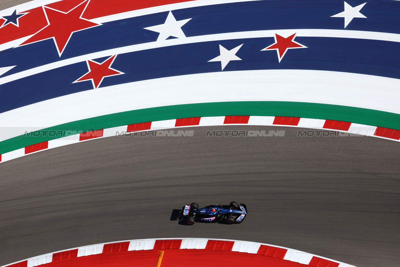 GP STATI UNITI, Esteban Ocon (FRA) Alpine F1 Team A523.

20.10.2023. Formula 1 World Championship, Rd 19, United States Grand Prix, Austin, Texas, USA, Qualifiche Day

 - www.xpbimages.com, EMail: requests@xpbimages.com © Copyright: Coates / XPB Images