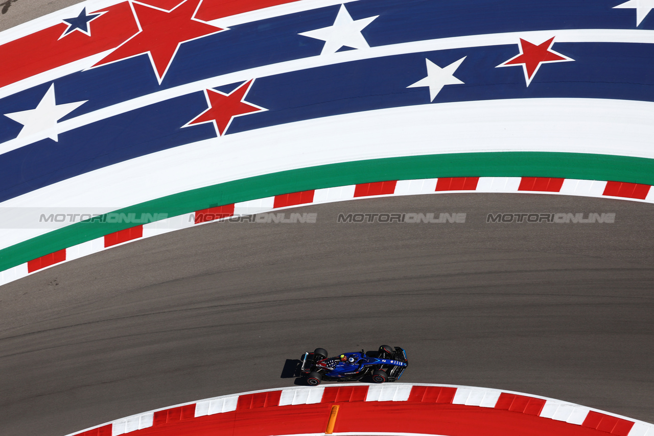 GP STATI UNITI, Logan Sargeant (USA) Williams Racing FW45.

20.10.2023. Formula 1 World Championship, Rd 19, United States Grand Prix, Austin, Texas, USA, Qualifiche Day

 - www.xpbimages.com, EMail: requests@xpbimages.com © Copyright: Coates / XPB Images