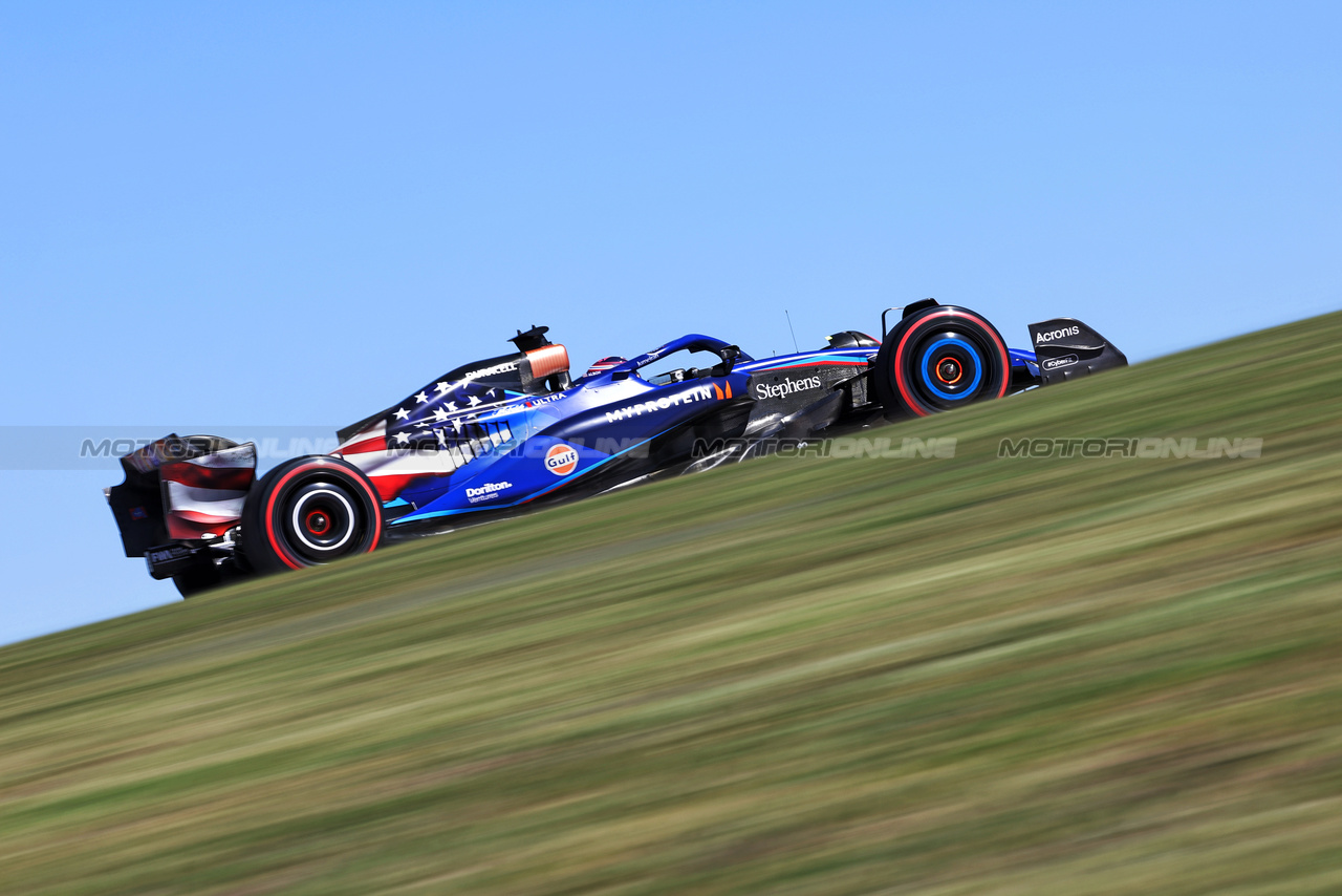 GP STATI UNITI, Alexander Albon (THA) Williams Racing FW45.

20.10.2023. Formula 1 World Championship, Rd 19, United States Grand Prix, Austin, Texas, USA, Qualifiche Day

- www.xpbimages.com, EMail: requests@xpbimages.com © Copyright: Bearne / XPB Images