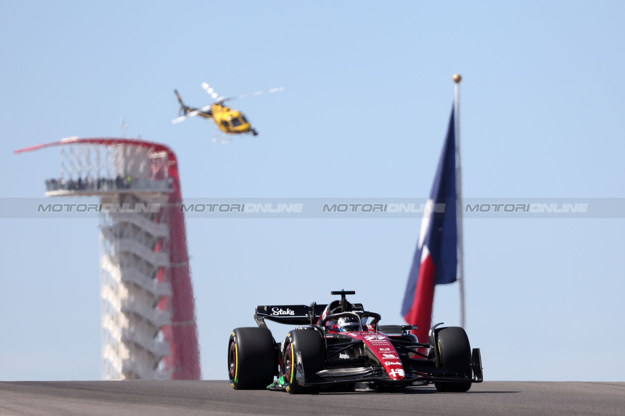 GP STATI UNITI, Valtteri Bottas (FIN) Alfa Romeo F1 Team C43.

20.10.2023. Formula 1 World Championship, Rd 19, United States Grand Prix, Austin, Texas, USA, Qualifiche Day

- www.xpbimages.com, EMail: requests@xpbimages.com © Copyright: Bearne / XPB Images