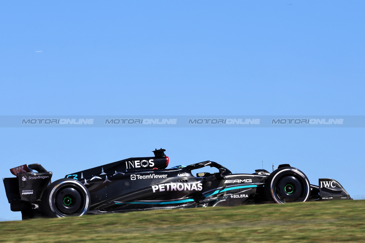 GP STATI UNITI, George Russell (GBR) Mercedes AMG F1 W14.

20.10.2023. Formula 1 World Championship, Rd 19, United States Grand Prix, Austin, Texas, USA, Qualifiche Day

- www.xpbimages.com, EMail: requests@xpbimages.com © Copyright: Bearne / XPB Images