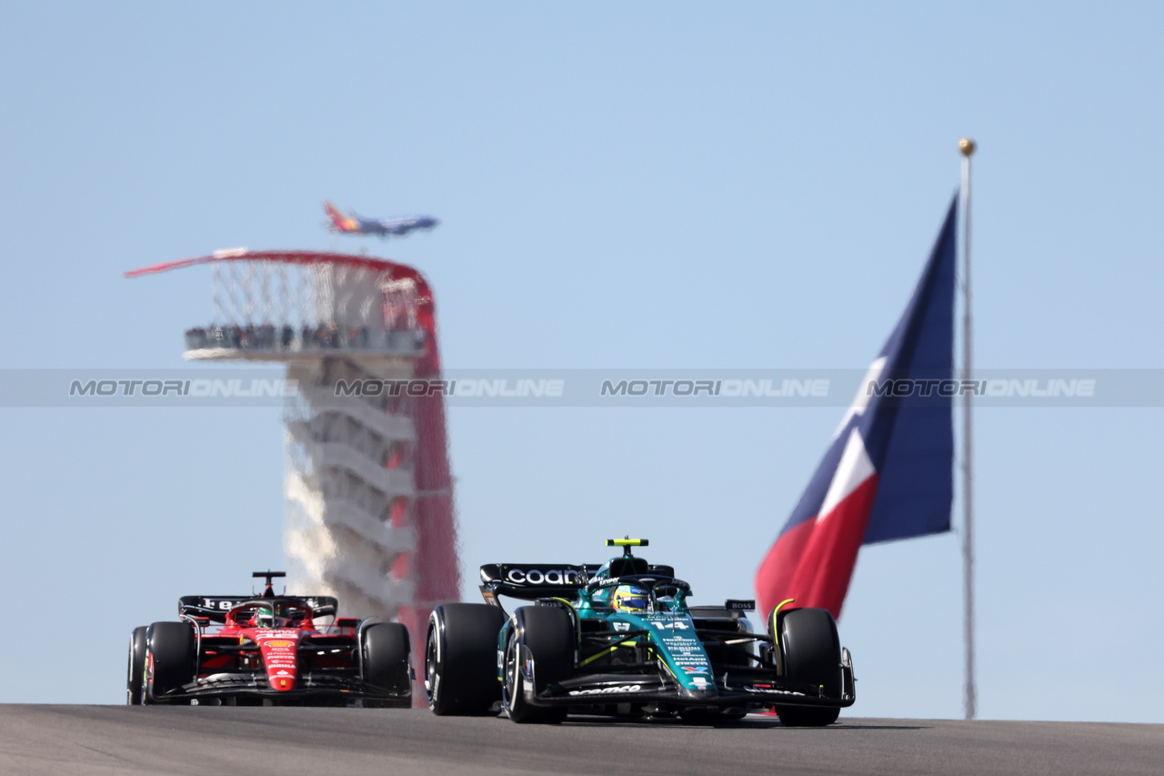 GP STATI UNITI, Fernando Alonso (ESP) Aston Martin F1 Team AMR23.

20.10.2023. Formula 1 World Championship, Rd 19, United States Grand Prix, Austin, Texas, USA, Qualifiche Day

- www.xpbimages.com, EMail: requests@xpbimages.com © Copyright: Bearne / XPB Images