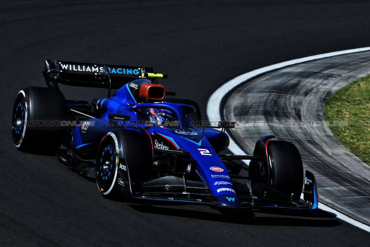 GP UNGHERIA, Logan Sargeant (USA) Williams Racing FW45.

23.07.2023. Formula 1 World Championship, Rd 12, Hungarian Grand Prix, Budapest, Hungary, Gara Day.

 - www.xpbimages.com, EMail: requests@xpbimages.com © Copyright: Coates / XPB Images