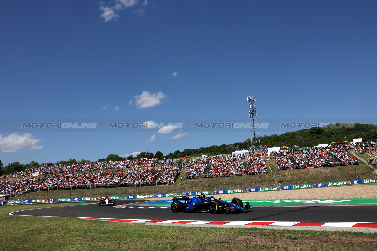 GP UNGHERIA, Logan Sargeant (USA) Williams Racing FW45.

23.07.2023. Formula 1 World Championship, Rd 12, Hungarian Grand Prix, Budapest, Hungary, Gara Day.

- www.xpbimages.com, EMail: requests@xpbimages.com © Copyright: Bearne / XPB Images