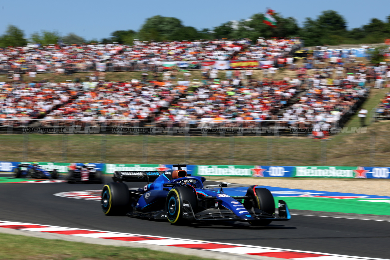 GP UNGHERIA, Alexander Albon (THA) Williams Racing FW45.

23.07.2023. Formula 1 World Championship, Rd 12, Hungarian Grand Prix, Budapest, Hungary, Gara Day.

- www.xpbimages.com, EMail: requests@xpbimages.com © Copyright: Bearne / XPB Images