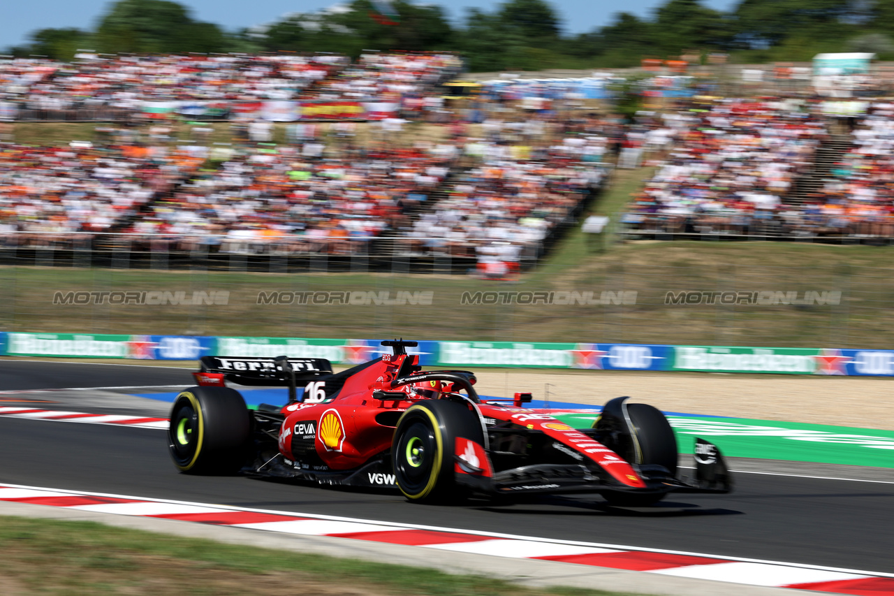 GP UNGHERIA, Charles Leclerc (MON) Ferrari SF-23.

23.07.2023. Formula 1 World Championship, Rd 12, Hungarian Grand Prix, Budapest, Hungary, Gara Day.

- www.xpbimages.com, EMail: requests@xpbimages.com © Copyright: Bearne / XPB Images