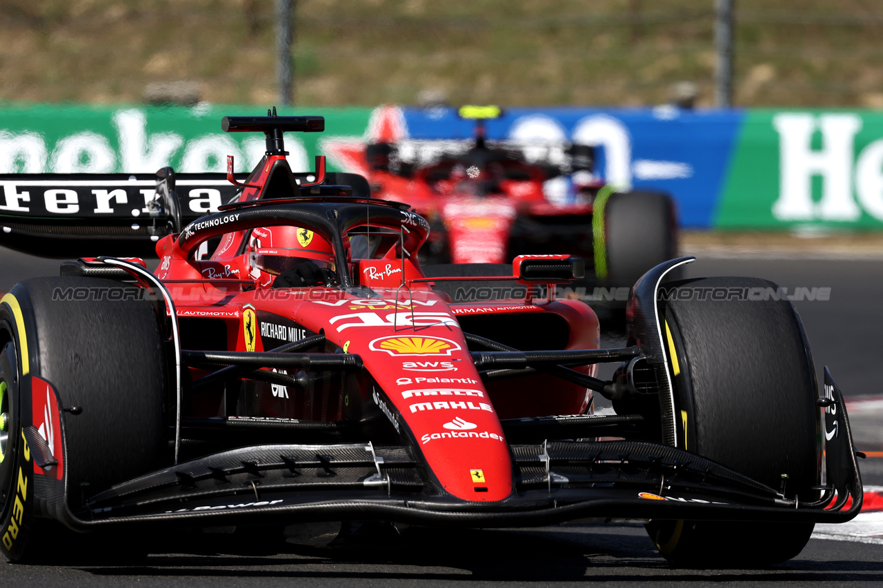 GP UNGHERIA, Charles Leclerc (MON) Ferrari SF-23.

23.07.2023. Formula 1 World Championship, Rd 12, Hungarian Grand Prix, Budapest, Hungary, Gara Day.

- www.xpbimages.com, EMail: requests@xpbimages.com © Copyright: Bearne / XPB Images