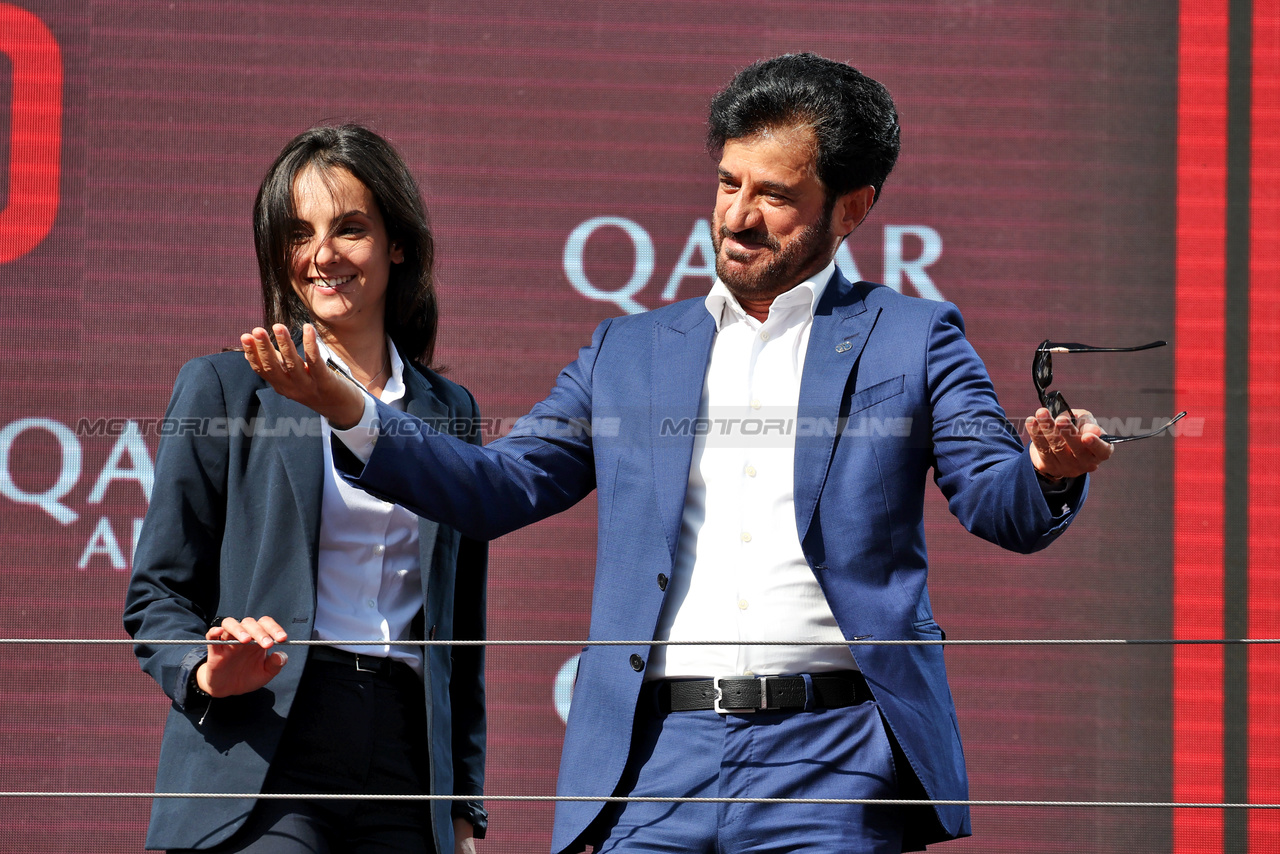 GP UNGHERIA, Mohammed Bin Sulayem (UAE) FIA President on the podium.

23.07.2023. Formula 1 World Championship, Rd 12, Hungarian Grand Prix, Budapest, Hungary, Gara Day.

- www.xpbimages.com, EMail: requests@xpbimages.com © Copyright: Moy / XPB Images