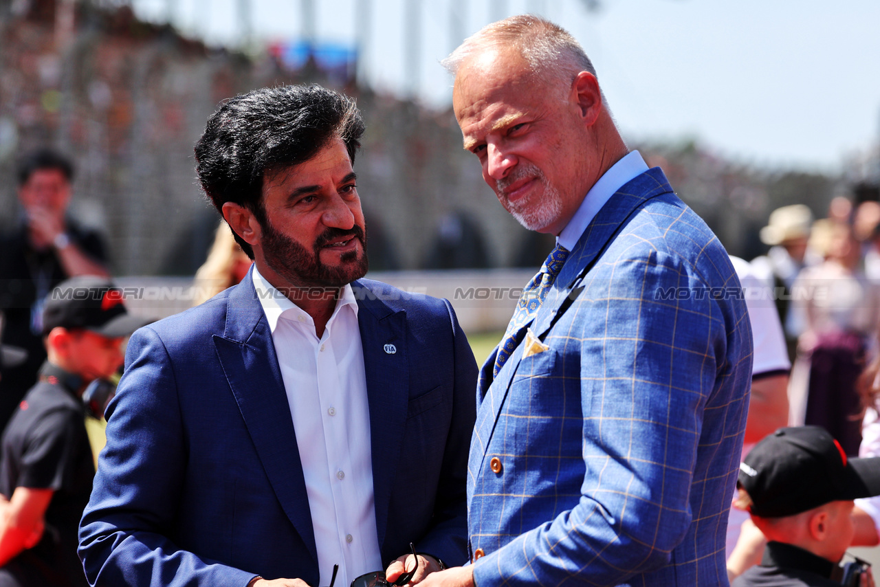 GP UNGHERIA, (L to R): Mohammed Bin Sulayem (UAE) FIA President with Adam Schmidt (HUN) Secretary of State for Sports on the grid.

23.07.2023. Formula 1 World Championship, Rd 12, Hungarian Grand Prix, Budapest, Hungary, Gara Day.

- www.xpbimages.com, EMail: requests@xpbimages.com © Copyright: Moy / XPB Images