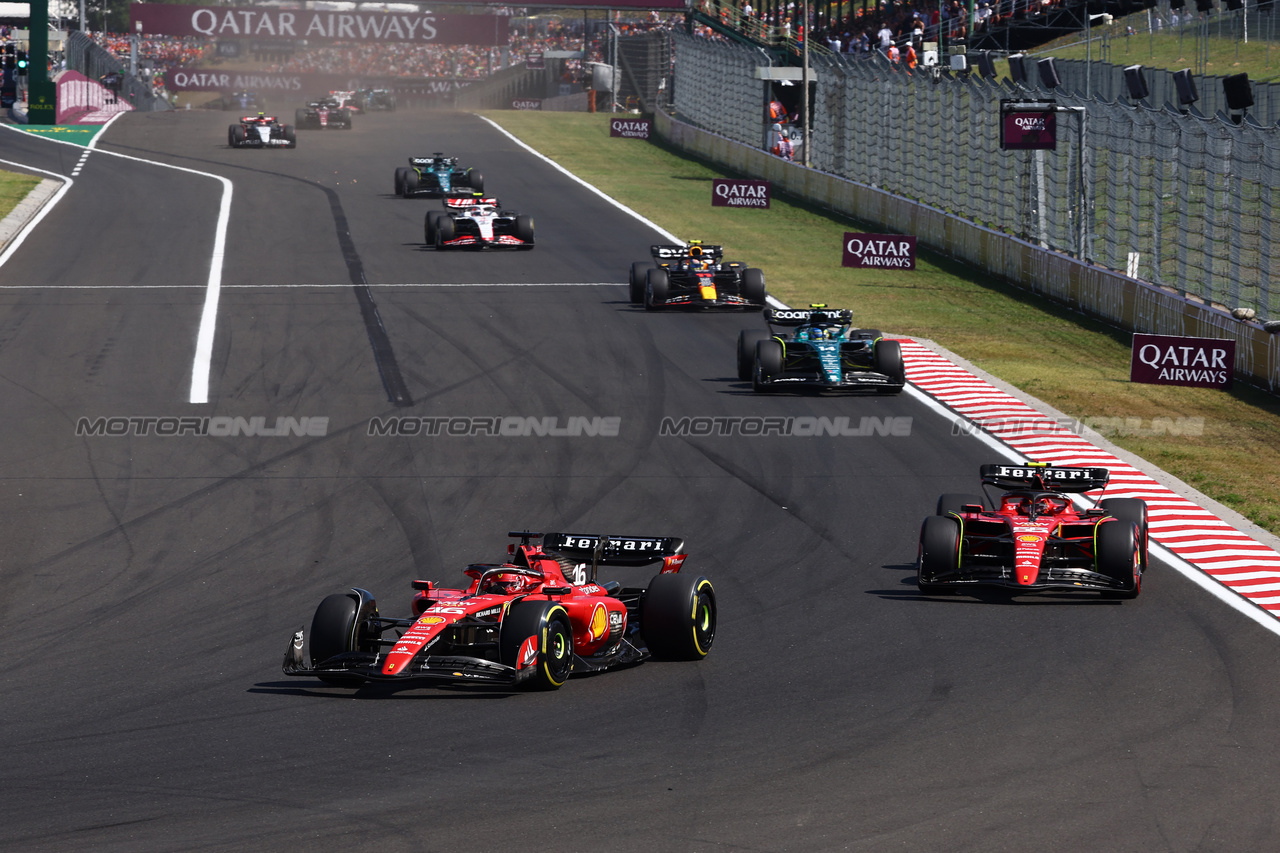 GP UNGHERIA, Charles Leclerc (MON) Ferrari SF-23.

23.07.2023. Formula 1 World Championship, Rd 12, Hungarian Grand Prix, Budapest, Hungary, Gara Day.

- www.xpbimages.com, EMail: requests@xpbimages.com © Copyright: Charniaux / XPB Images