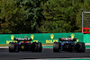 GP UNGHERIA, George Russell (GBR) Mercedes AMG F1 W14 e Sergio Perez (MEX) Red Bull Racing RB19 battle for position.
23.07.2023. Formula 1 World Championship, Rd 12, Hungarian Grand Prix, Budapest, Hungary, Gara Day.
 - www.xpbimages.com, EMail: requests@xpbimages.com © Copyright: Coates / XPB Images