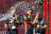 GP UNGHERIA, (L to R): Gara winner Max Verstappen (NLD) Red Bull Racing celebrates on the podium with second placed team mate Sergio Perez (MEX) Red Bull Racing e Paul Monaghan (GBR) Red Bull Racing Chief Engineer.
23.07.2023. Formula 1 World Championship, Rd 12, Hungarian Grand Prix, Budapest, Hungary, Gara Day.
- www.xpbimages.com, EMail: requests@xpbimages.com © Copyright: Moy / XPB Images