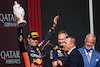 GP UNGHERIA, Sergio Perez (MEX) Red Bull Racing celebrates his third position on the podium.
23.07.2023. Formula 1 World Championship, Rd 12, Hungarian Grand Prix, Budapest, Hungary, Gara Day.
- www.xpbimages.com, EMail: requests@xpbimages.com © Copyright: Bearne / XPB Images