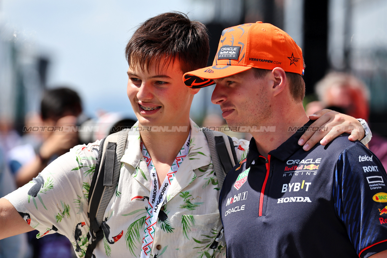 GP UNGHERIA, Max Verstappen (NLD) Red Bull Racing.

20.07.2023. Formula 1 World Championship, Rd 12, Hungarian Grand Prix, Budapest, Hungary, Preparation Day.

- www.xpbimages.com, EMail: requests@xpbimages.com © Copyright: Moy / XPB Images