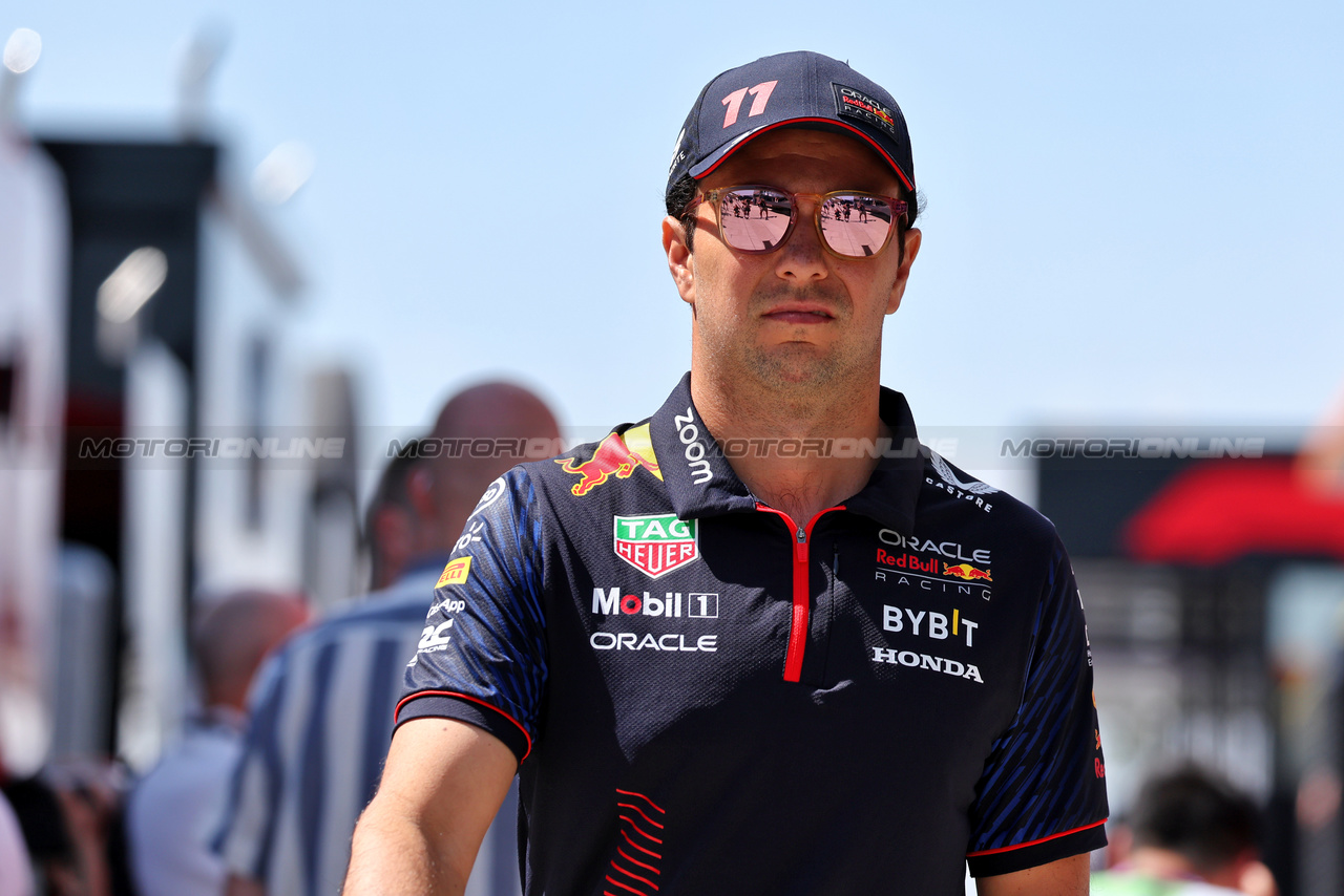 GP UNGHERIA, Sergio Perez (MEX) Red Bull Racing.

20.07.2023. Formula 1 World Championship, Rd 12, Hungarian Grand Prix, Budapest, Hungary, Preparation Day.

- www.xpbimages.com, EMail: requests@xpbimages.com © Copyright: Moy / XPB Images