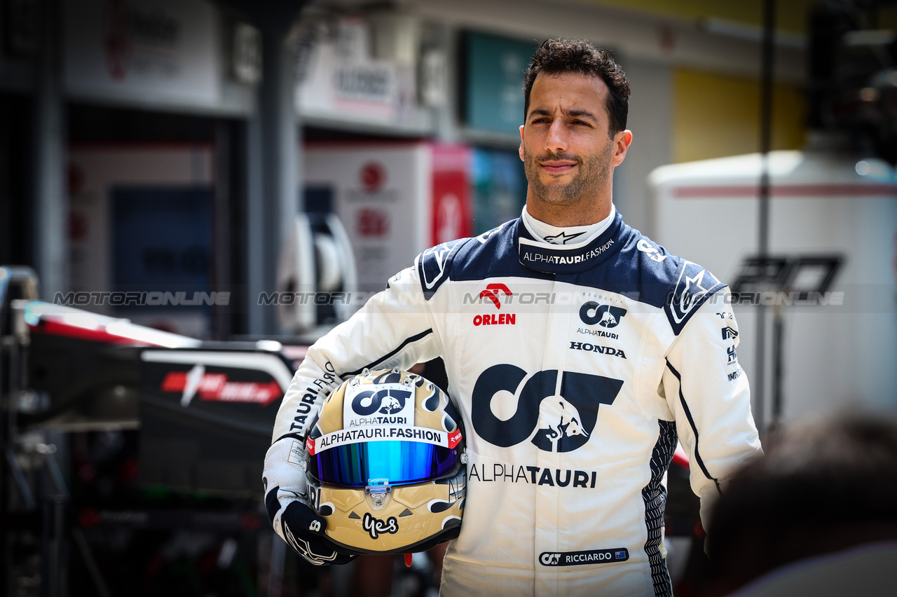 GP UNGHERIA, Daniel Ricciardo (AUS), Scuderia Alpha Tauri 
20.07.2023. Formula 1 World Championship, Rd 12, Hungarian Grand Prix, Budapest, Hungary, Preparation Day.
- www.xpbimages.com, EMail: requests@xpbimages.com © Copyright: Charniaux / XPB Images