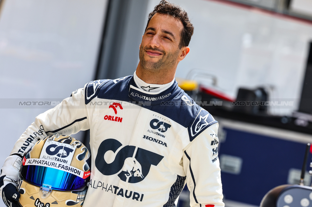 GP UNGHERIA, Daniel Ricciardo (AUS), Scuderia Alpha Tauri 
20.07.2023. Formula 1 World Championship, Rd 12, Hungarian Grand Prix, Budapest, Hungary, Preparation Day.
- www.xpbimages.com, EMail: requests@xpbimages.com © Copyright: Charniaux / XPB Images