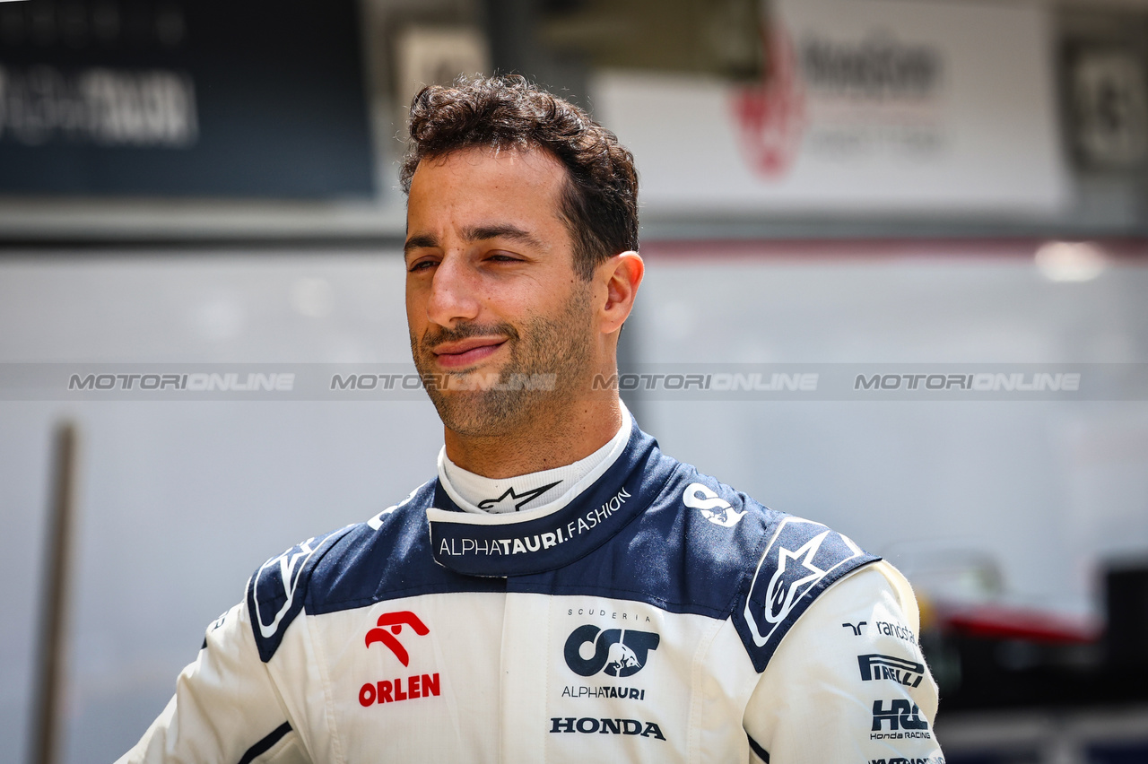 GP UNGHERIA, Daniel Ricciardo (AUS), Scuderia Alpha Tauri 
20.07.2023. Formula 1 World Championship, Rd 12, Hungarian Grand Prix, Budapest, Hungary, Preparation Day.
- www.xpbimages.com, EMail: requests@xpbimages.com © Copyright: Charniaux / XPB Images