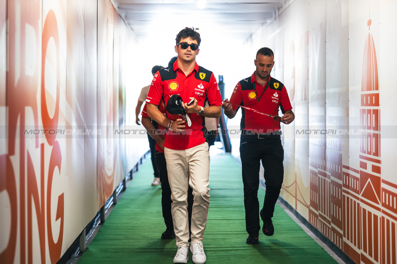 GP UNGHERIA, Charles Leclerc (MON) Ferrari.

20.07.2023. Formula 1 World Championship, Rd 12, Hungarian Grand Prix, Budapest, Hungary, Preparation Day.

- www.xpbimages.com, EMail: requests@xpbimages.com © Copyright: Bearne / XPB Images