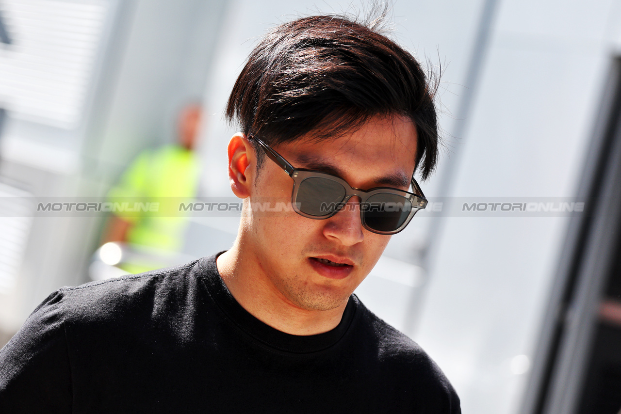 GP UNGHERIA, Zhou Guanyu (CHN) Alfa Romeo F1 Team.

20.07.2023. Formula 1 World Championship, Rd 12, Hungarian Grand Prix, Budapest, Hungary, Preparation Day.

- www.xpbimages.com, EMail: requests@xpbimages.com © Copyright: Moy / XPB Images