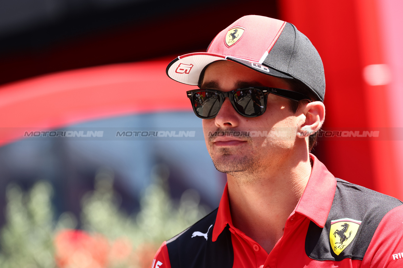 GP UNGHERIA, Charles Leclerc (MON) Ferrari.

20.07.2023. Formula 1 World Championship, Rd 12, Hungarian Grand Prix, Budapest, Hungary, Preparation Day.

 - www.xpbimages.com, EMail: requests@xpbimages.com © Copyright: Coates / XPB Images