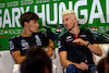 GP UNGHERIA, (L to R): George Russell (GBR) Mercedes AMG F1 e Nico Hulkenberg (GER) Haas F1 Team in the FIA Press Conference.
20.07.2023. Formula 1 World Championship, Rd 12, Hungarian Grand Prix, Budapest, Hungary, Preparation Day.
- www.xpbimages.com, EMail: requests@xpbimages.com © Copyright: XPB Images