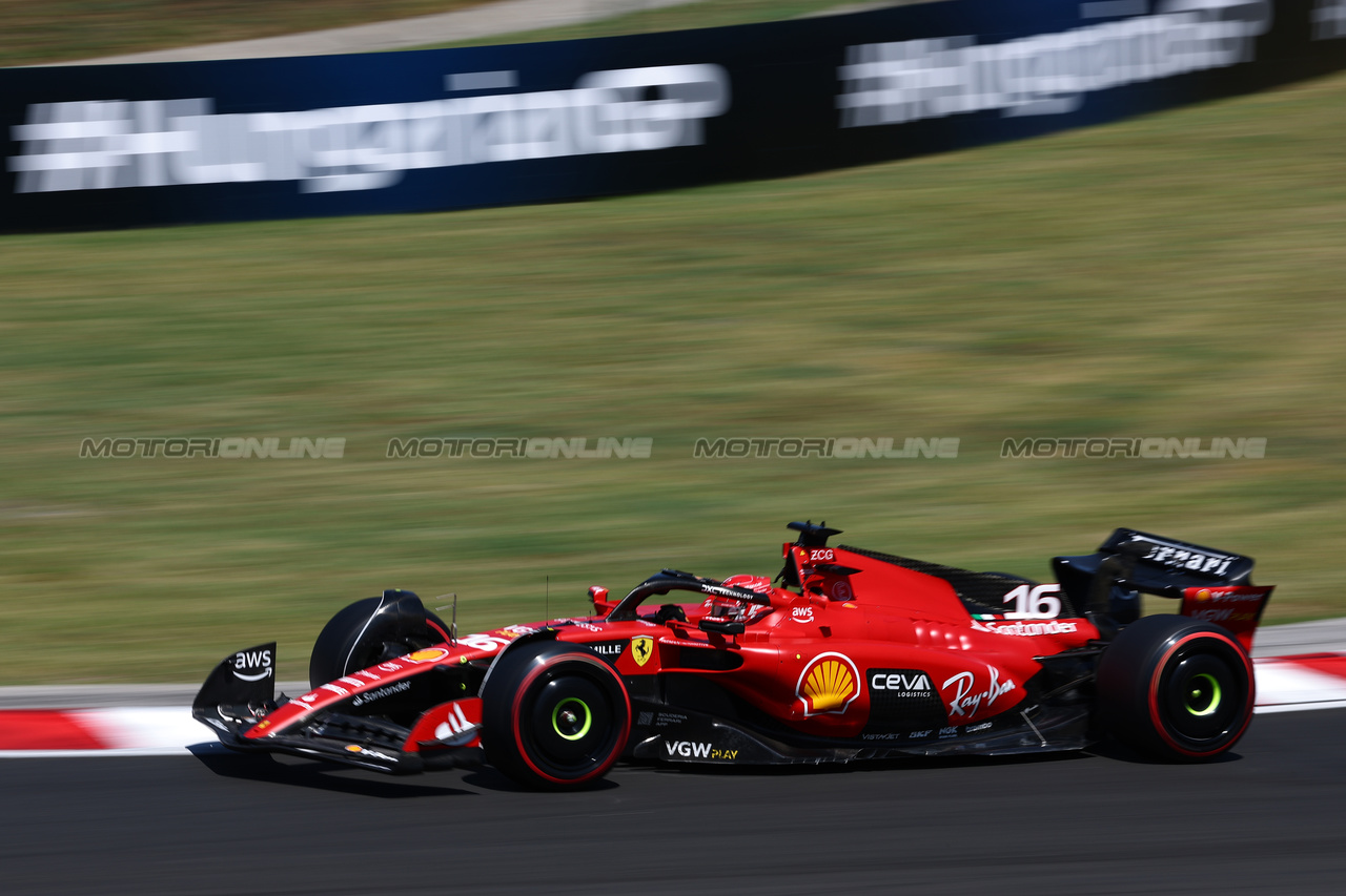 GP UNGHERIA, Charles Leclerc (MON) Ferrari SF-23.

22.07.2023. Formula 1 World Championship, Rd 12, Hungarian Grand Prix, Budapest, Hungary, Qualifiche Day.

 - www.xpbimages.com, EMail: requests@xpbimages.com © Copyright: Coates / XPB Images