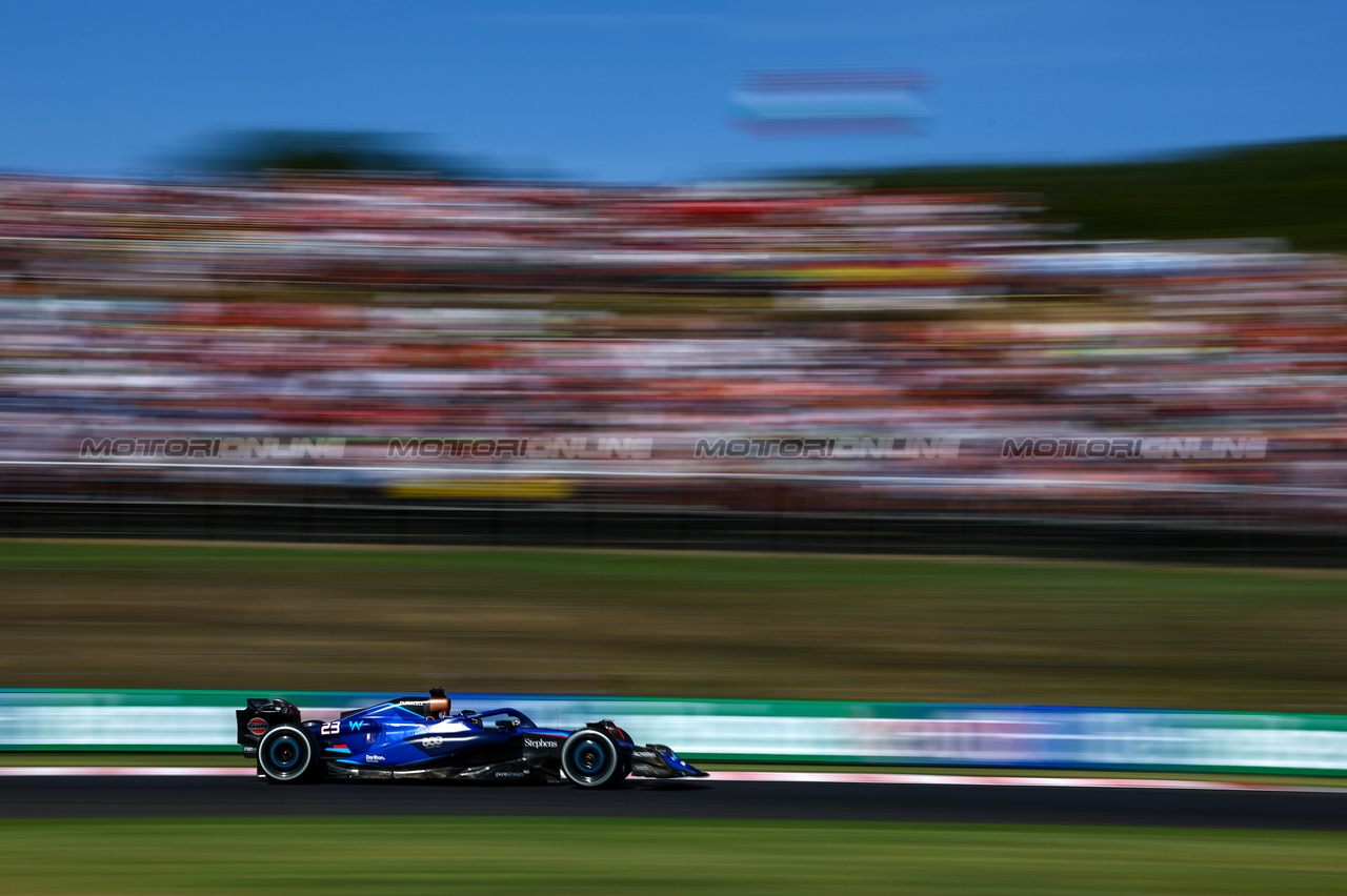 GP UNGHERIA, Alex Albon (THA), Williams F1 Team 
22.07.2023. Formula 1 World Championship, Rd 12, Hungarian Grand Prix, Budapest, Hungary, Qualifiche Day.
- www.xpbimages.com, EMail: requests@xpbimages.com © Copyright: Charniaux / XPB Images