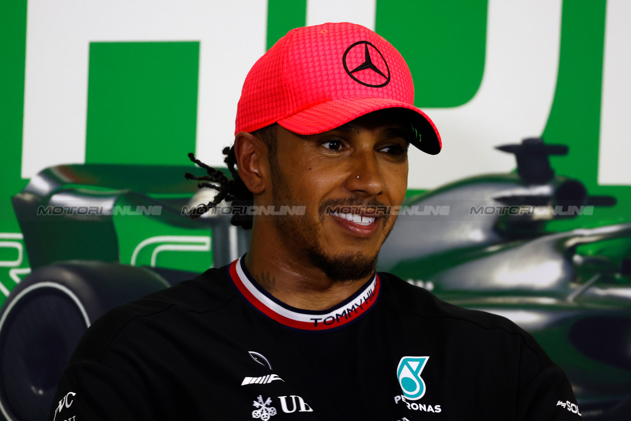 GP UNGHERIA, Lewis Hamilton (GBR) Mercedes AMG F1 in the post qualifying FIA Press Conference.

22.07.2023. Formula 1 World Championship, Rd 12, Hungarian Grand Prix, Budapest, Hungary, Qualifiche Day.

- www.xpbimages.com, EMail: requests@xpbimages.com © Copyright: XPB Images