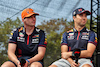 GP UNGHERIA, (L to R): Max Verstappen (NLD) Red Bull Racing e Sergio Perez (MEX) Red Bull Racing on the FanZone Stage.
22.07.2023. Formula 1 World Championship, Rd 12, Hungarian Grand Prix, Budapest, Hungary, Qualifiche Day.
- www.xpbimages.com, EMail: requests@xpbimages.com © Copyright: Moy / XPB Images