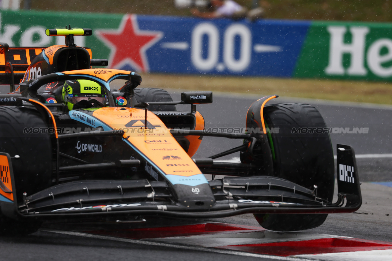 GP UNGHERIA, Lando Norris (GBR) McLaren MCL60.

21.07.2023. Formula 1 World Championship, Rd 12, Hungarian Grand Prix, Budapest, Hungary, Practice Day.

 - www.xpbimages.com, EMail: requests@xpbimages.com © Copyright: Coates / XPB Images