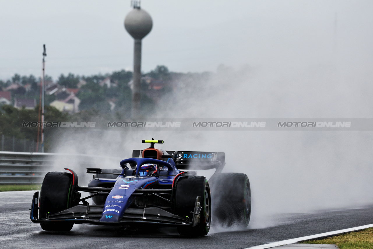 GP UNGHERIA, Logan Sargeant (USA) Williams Racing FW45.

21.07.2023. Formula 1 World Championship, Rd 12, Hungarian Grand Prix, Budapest, Hungary, Practice Day.

- www.xpbimages.com, EMail: requests@xpbimages.com © Copyright: Moy / XPB Images