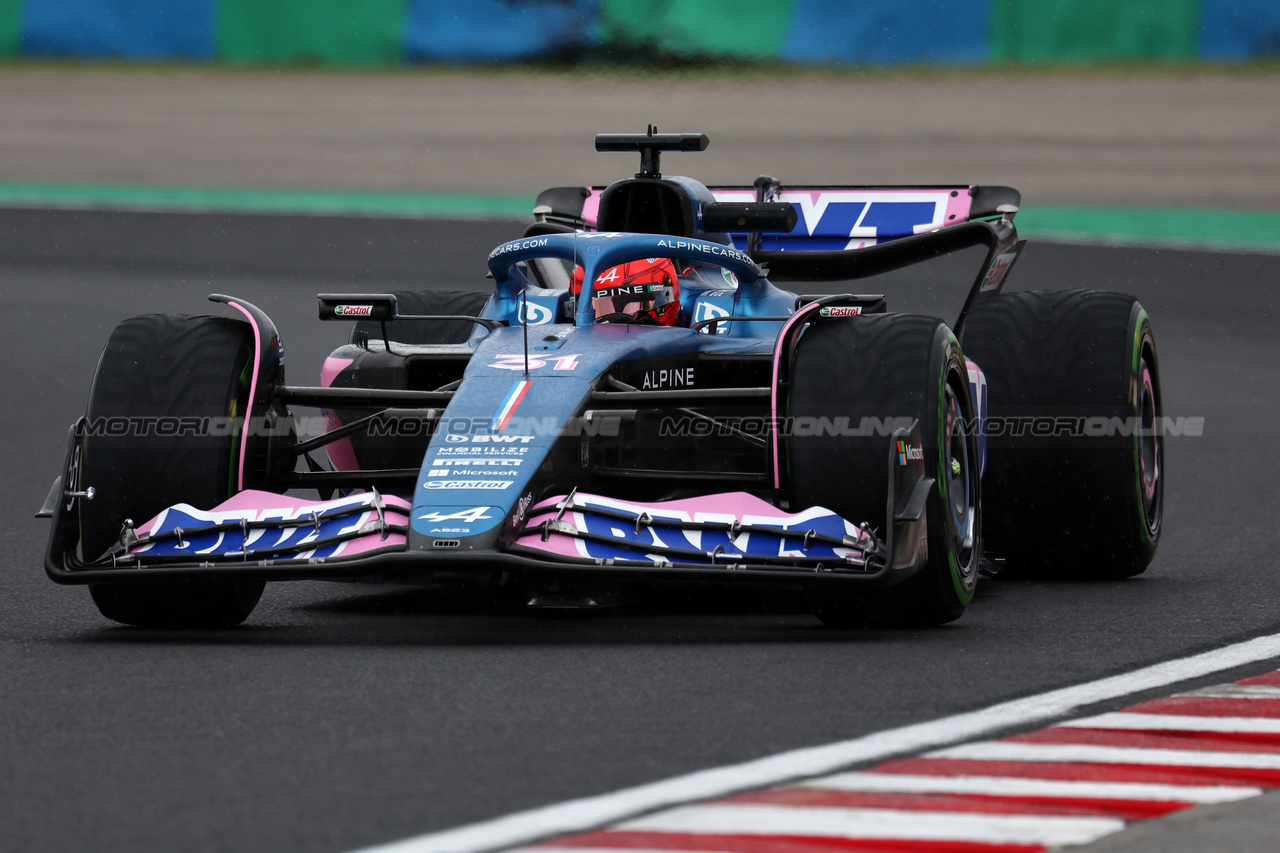 GP UNGHERIA, Esteban Ocon (FRA) Alpine F1 Team A523.

21.07.2023. Formula 1 World Championship, Rd 12, Hungarian Grand Prix, Budapest, Hungary, Practice Day.

- www.xpbimages.com, EMail: requests@xpbimages.com © Copyright: Moy / XPB Images