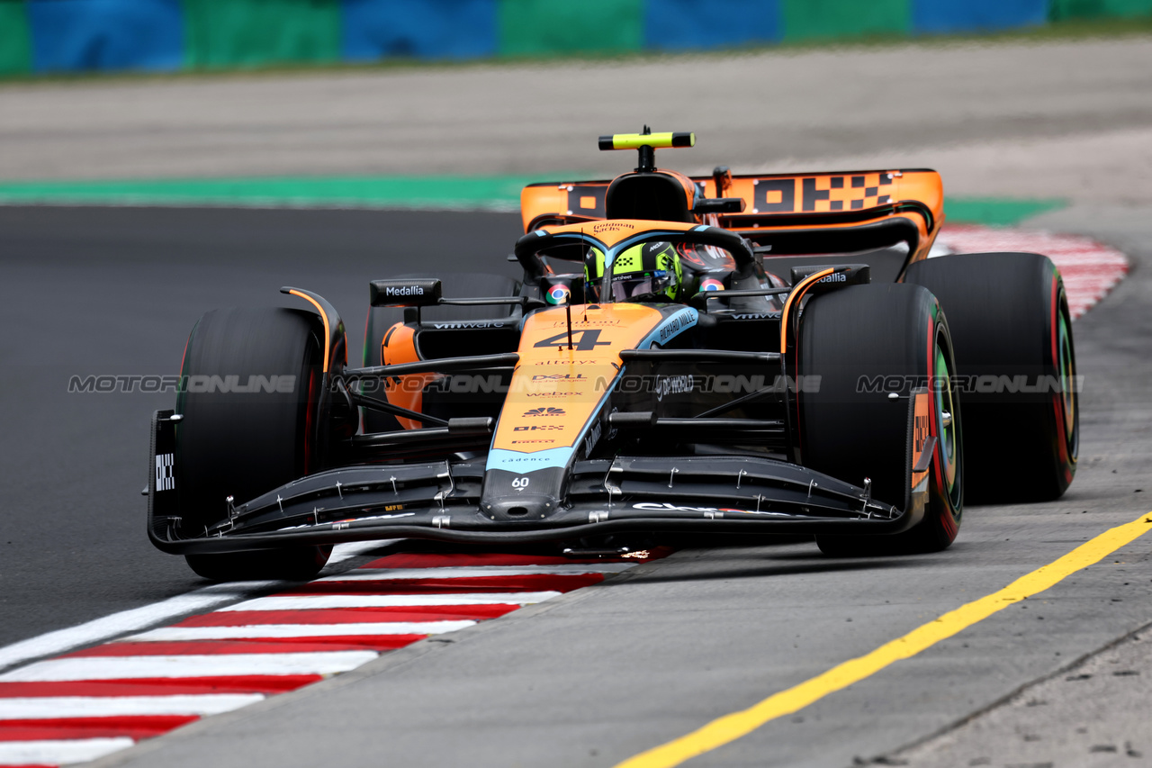 GP UNGHERIA, Lando Norris (GBR) McLaren MCL60.

21.07.2023. Formula 1 World Championship, Rd 12, Hungarian Grand Prix, Budapest, Hungary, Practice Day.

- www.xpbimages.com, EMail: requests@xpbimages.com © Copyright: Moy / XPB Images