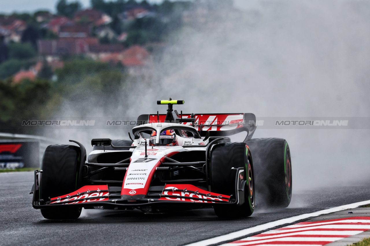 GP UNGHERIA, Nico Hulkenberg (GER) Haas VF-23.

21.07.2023. Formula 1 World Championship, Rd 12, Hungarian Grand Prix, Budapest, Hungary, Practice Day.

- www.xpbimages.com, EMail: requests@xpbimages.com © Copyright: Moy / XPB Images