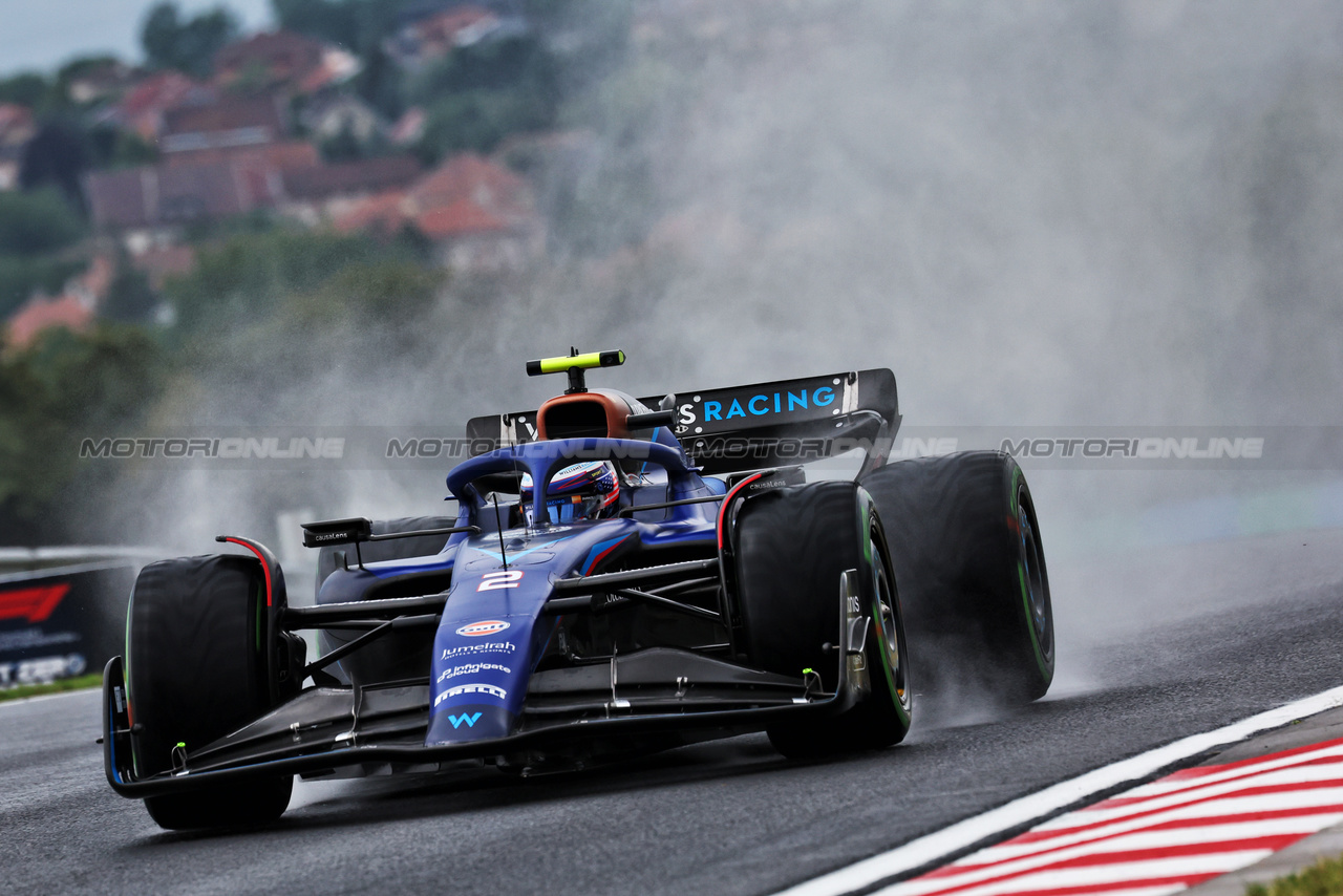 GP UNGHERIA, Logan Sargeant (USA) Williams Racing FW45.

21.07.2023. Formula 1 World Championship, Rd 12, Hungarian Grand Prix, Budapest, Hungary, Practice Day.

- www.xpbimages.com, EMail: requests@xpbimages.com © Copyright: Moy / XPB Images