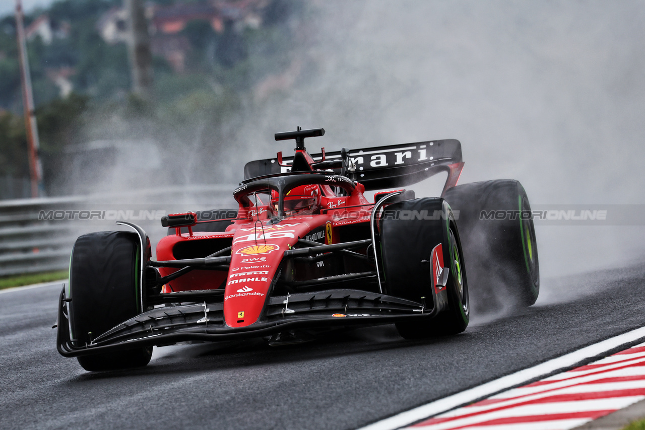 GP UNGHERIA, Charles Leclerc (MON) Ferrari SF-23.

21.07.2023. Formula 1 World Championship, Rd 12, Hungarian Grand Prix, Budapest, Hungary, Practice Day.

- www.xpbimages.com, EMail: requests@xpbimages.com © Copyright: Moy / XPB Images