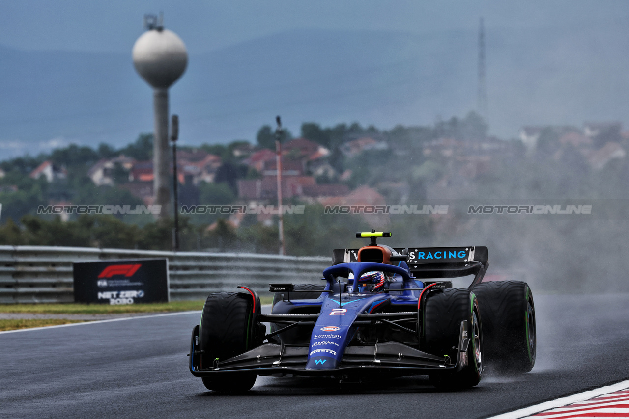 GP UNGHERIA, Logan Sargeant (USA) Williams Racing FW45.

21.07.2023. Formula 1 World Championship, Rd 12, Hungarian Grand Prix, Budapest, Hungary, Practice Day.

- www.xpbimages.com, EMail: requests@xpbimages.com © Copyright: Moy / XPB Images