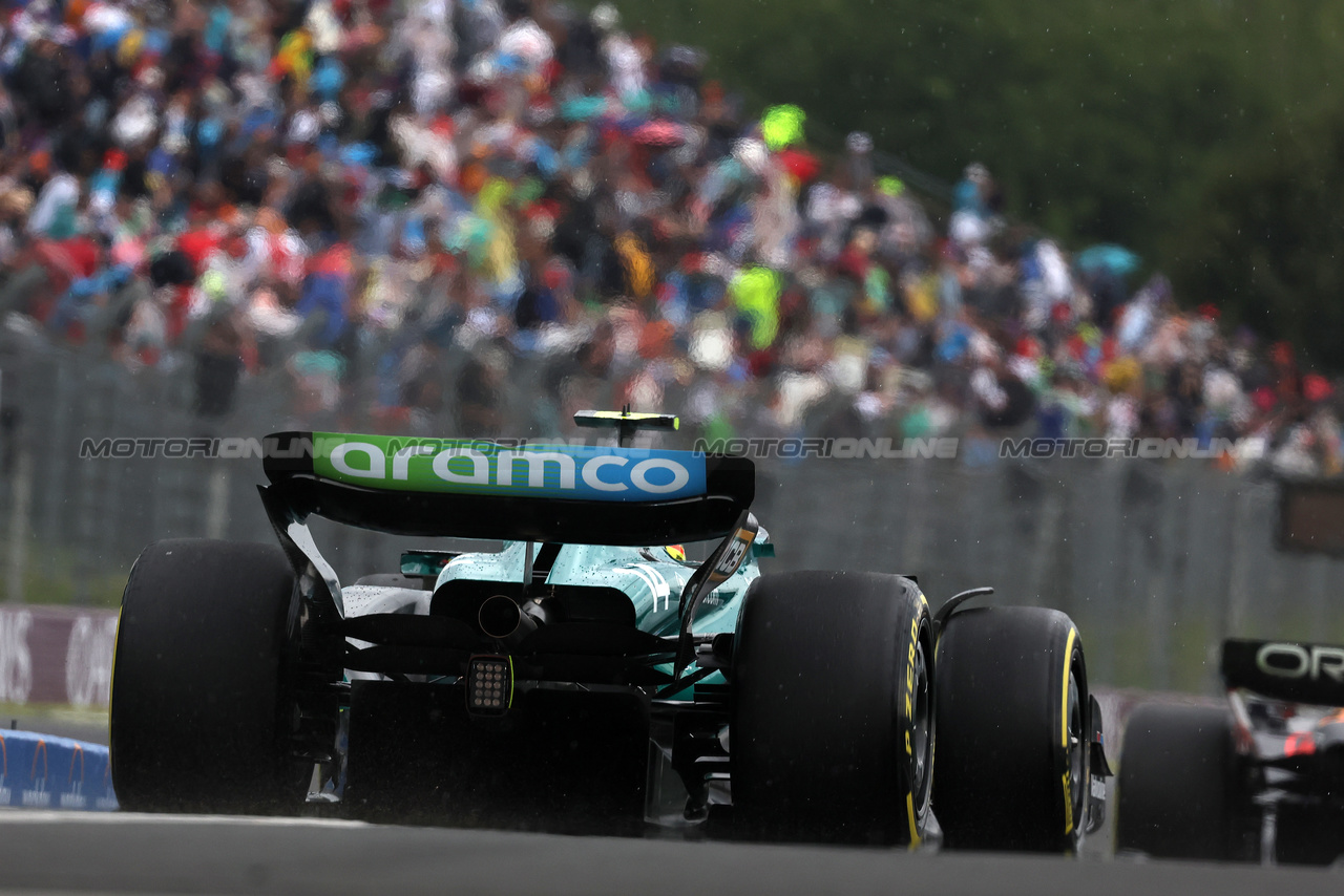 GP UNGHERIA, Fernando Alonso (ESP) Aston Martin F1 Team AMR23 leaves the pits.

21.07.2023. Formula 1 World Championship, Rd 12, Hungarian Grand Prix, Budapest, Hungary, Practice Day.

- www.xpbimages.com, EMail: requests@xpbimages.com © Copyright: Bearne / XPB Images