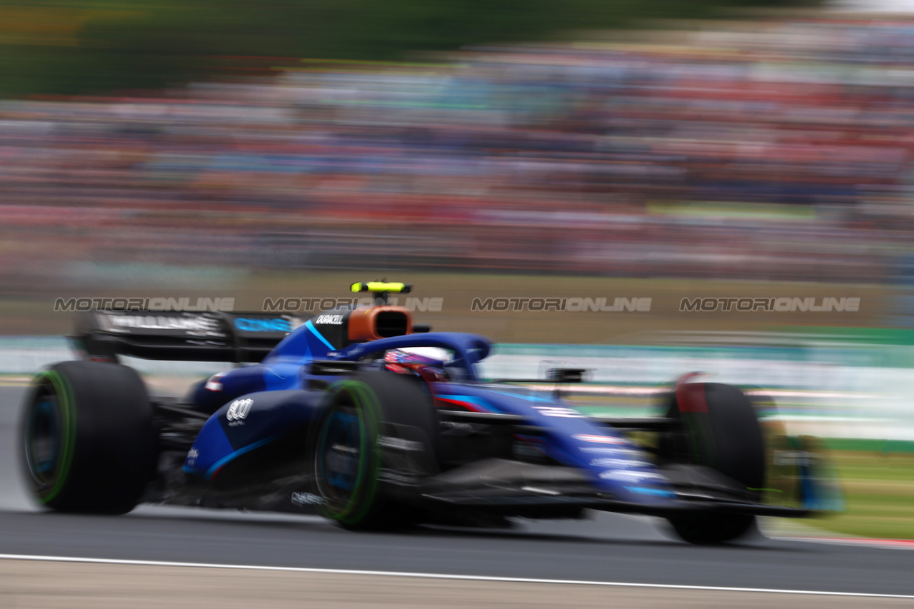 GP UNGHERIA, Logan Sargeant (USA) Williams Racing FW45.

21.07.2023. Formula 1 World Championship, Rd 12, Hungarian Grand Prix, Budapest, Hungary, Practice Day.

 - www.xpbimages.com, EMail: requests@xpbimages.com © Copyright: Coates / XPB Images