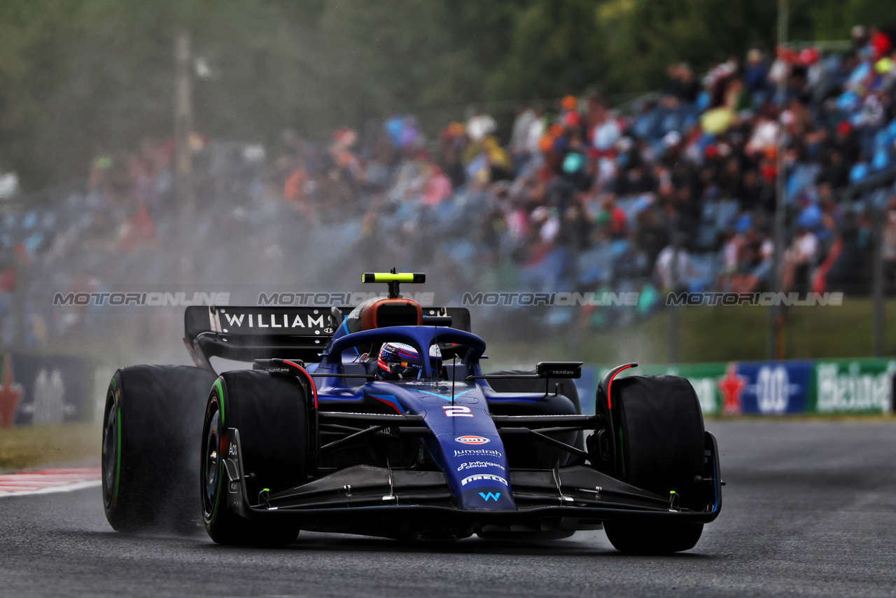 GP UNGHERIA, Logan Sargeant (USA) Williams Racing FW45.

21.07.2023. Formula 1 World Championship, Rd 12, Hungarian Grand Prix, Budapest, Hungary, Practice Day.

 - www.xpbimages.com, EMail: requests@xpbimages.com © Copyright: Coates / XPB Images