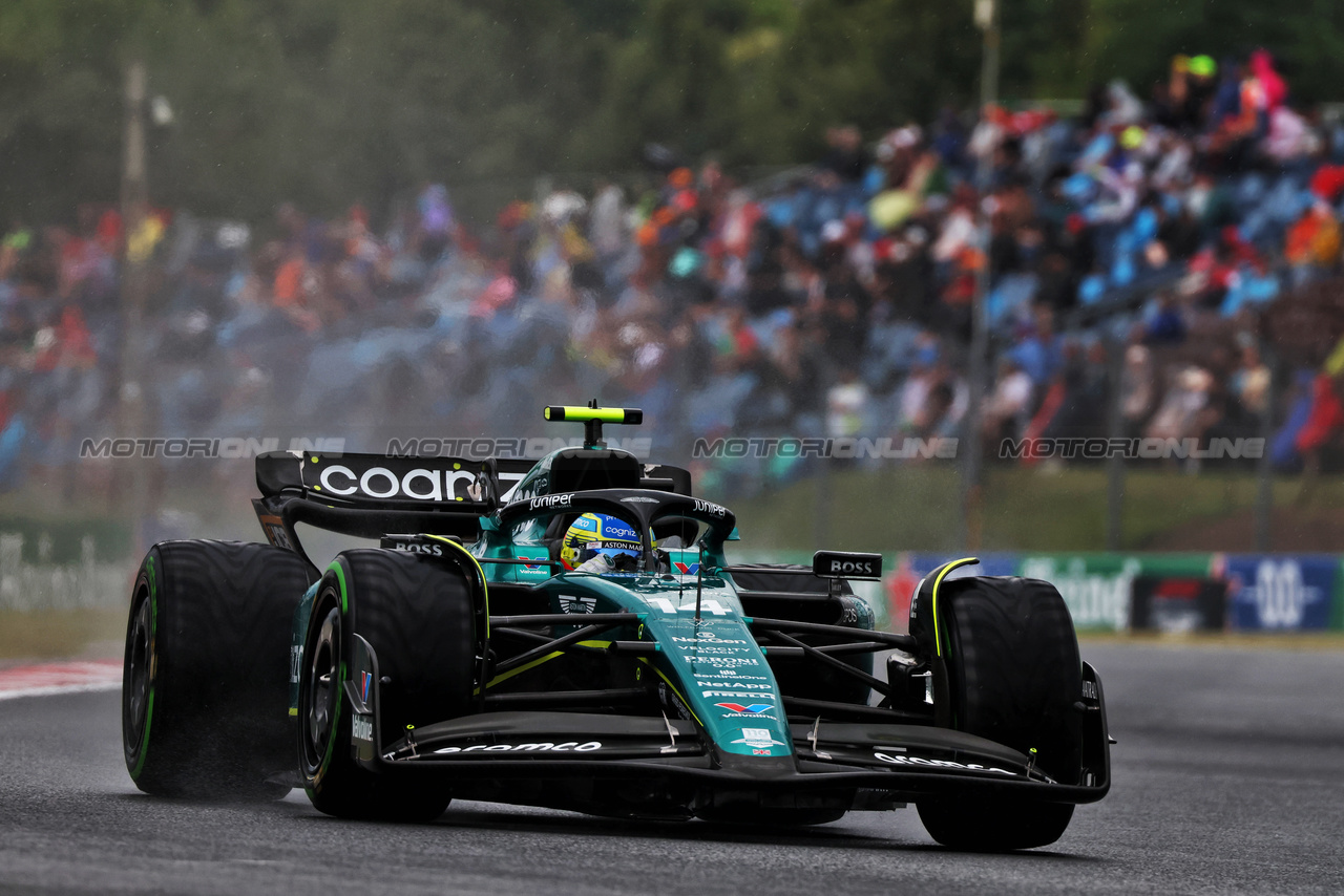 GP UNGHERIA, Fernando Alonso (ESP) Aston Martin F1 Team AMR23,

21.07.2023. Formula 1 World Championship, Rd 12, Hungarian Grand Prix, Budapest, Hungary, Practice Day.

 - www.xpbimages.com, EMail: requests@xpbimages.com © Copyright: Coates / XPB Images